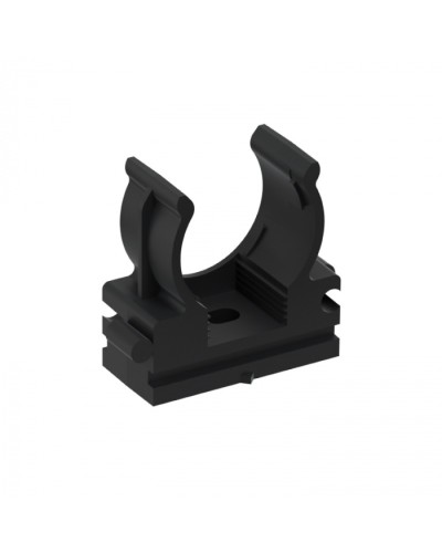 CFQ20 Держатель (клипса) для труб, для монтажного пистолета D20мм, цвет чёрный (50шт) Экопласт (41520BL) в Тюмени Держатели, клипсы, скобы Pintop.ru