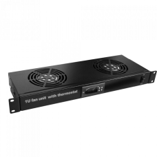 Блок 2-х вентиляторов 19", с подшипниками, с термостатом, 1U TWT (TWT-CBB-FANB2-RACK-T)