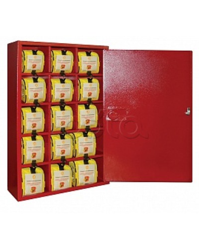 Футляр металлический секционный ПОЖТЕХНИКА ФМС-15 закрытый, красный в Тюмени Пожарные шкафы Pintop.ru