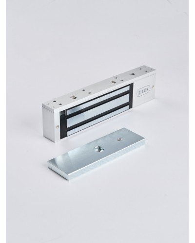 R-Lock RL-EM350-L0S - Электромагнитный замкок, 350кг, DC12/24B, цвет серебристый сатинированный алюминий RAL 7047 в Тюмени Электромагнитные замки Pintop.ru