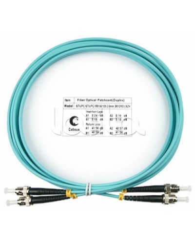 Патч-корд волоконно-оптический MM 50/125 duplex ST-ST LSZH (3 м) Cabeus FOP-50-ST-ST-3m в Тюмени Патч-корды оптические Pintop.ru
