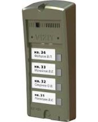 Панель вызова Vizit БВД-306-4 в Тюмени Многоабонентные устройства Pintop.ru