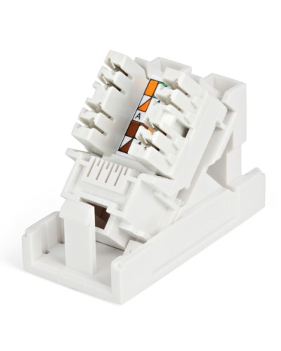 Розетка RJ-45, одинарная, категория 5е, с наклонным модулем Hyperline SIP2K-C5E-M45-22.5 в Тюмени Аксессуары для кабель-канала Pintop.ru