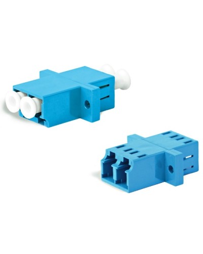 Адаптер оптический проходной LC/UPC-LC/UPC, SM, duplex, корпус пластиковый, синий, белые колпачки LC/UPC-LC/UPC Hyperline FA-P11Z-DLC/DLC-N/WH-BL в Тюмени Проходные адаптеры и розетки оптические Pintop.ru