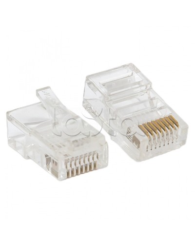 Коннектор RJ-45 TERACOM PRO неэкран. 8P8C 30мкд Cat.5E универсальный (упак.10шт) EKF (TRP-PLUG-5EUTP-10) в Тюмени Коннекторы Pintop.ru
