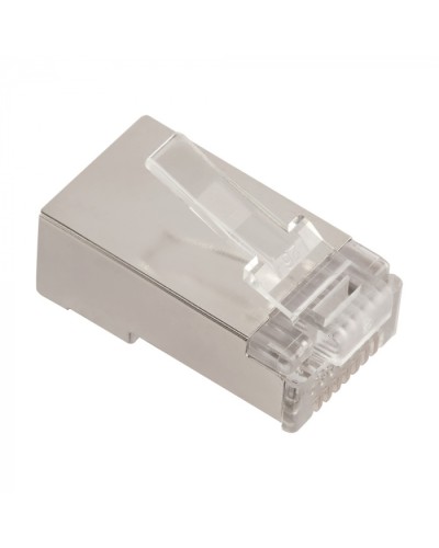Коннектор RJ45 тип EZ, 8P8C, STP, Cat.5e, универсальный, 50 микрон,100 шт. LANMASTER (LAN-EZ45-8P8C/S5E-100) в Тюмени Коннекторы и разъемы Pintop.ru