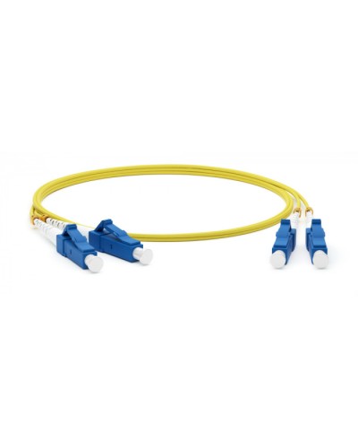 Патч-корд волоконно-оптический SM 9/125 (OS2), LC/UPC-LC/UPC, duplex, LSZH, 2 м Hyperline FC-D2-9-LC/UR-LC/UR-H-2M-LSZH-YL (FC-9-LC-LC-UPC-2M) в Тюмени Патч-корды оптические Pintop.ru