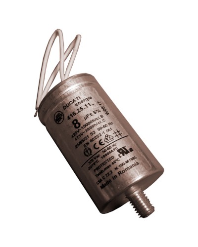 Конденсатор 8 мкФ с гибкими выводами и болтом Came 119RIR339 в Тюмени Запчасти для шлагбаумов и автоматики Pintop.ru