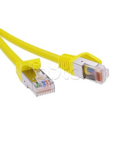 Патч-корд экранированный CAT5E F/UTP 4х2, LSZH, желтый, 0.5м DKC RN5EFU4505YL в Тюмени Патчкорды (медные) Pintop.ru