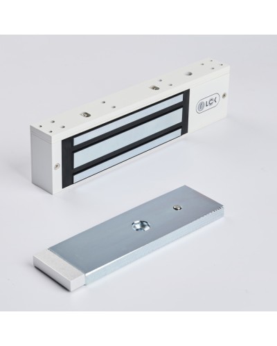 R-Lock RL-EM350-LSW - Электромагнитный замкок, 350кг, DC12/24B, цвет белый, RAL9016(белый), два датчика втроены в корпус замка: датчик Холла и магнито-контактный датчик в Тюмени Электромагнитные замки Pintop.ru