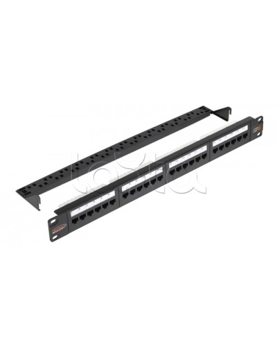 Патч-панель 1U 24 порта RJ45 NIKOMAX (NMC-RP24UE2-1U-BK) в Тюмени Патч панель Pintop.ru