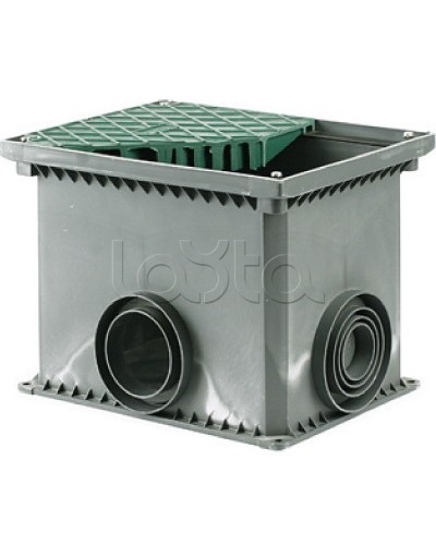 Колодец переходной смотровой 335х240х255 с крышкой для двустенных труб DKC 025002 в Тюмени Повороты, муфты, тройники Pintop.ru