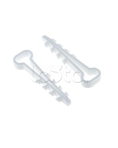 Дюбель-хомут для плоского кабеля (5-8мм) белый (100шт.) EKF PROxima (plc-nccf-5x8w) в Тюмени Стяжки-хомуты Pintop.ru
