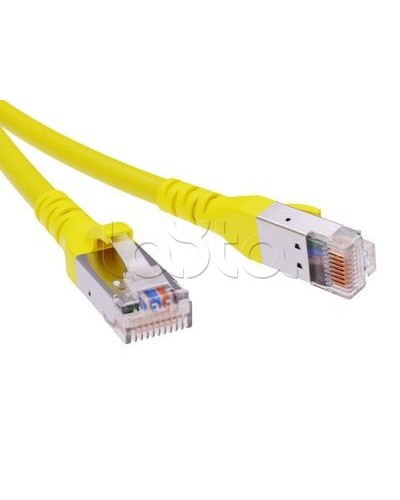 Патч-корд экранированный CAT6A SF/UTP 4х2, LSZH, желтый, 0.5м DKC RN6ASF4505YL в Тюмени Патчкорды (медные) Pintop.ru