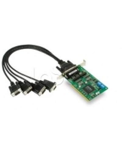 Плата 4-х портовая промышленная RS-232/422/485 для шины Universal PCI + кабель Moxa CP-134U-DB9M в Тюмени Сетевые карты Pintop.ru