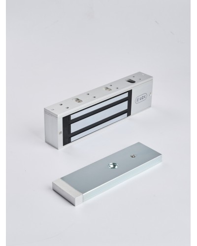 R-Lock RL-EM500-LSS - Электромагнитный замкок, 500кг, DC12/24B, цвет серебристый сатинированный алюминий RAL 7047, два датчика втроены в корпус замка: датчик Холла и магнито-контактный датчик в Тюмени Электромагнитные замки Pintop.ru