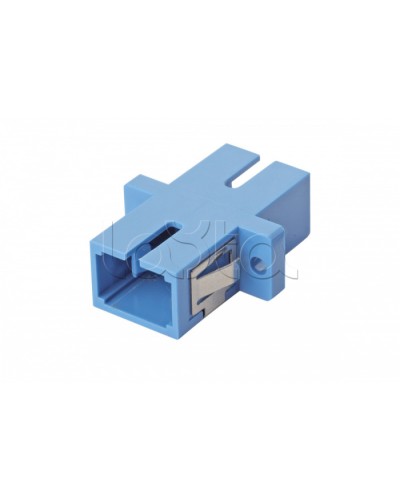 Оптический адаптер OS2, симплекс SC, с фланцами, синий Eurolan (36A-S2-SC-02BU) в Тюмени Проходные адаптеры и розетки оптические Pintop.ru