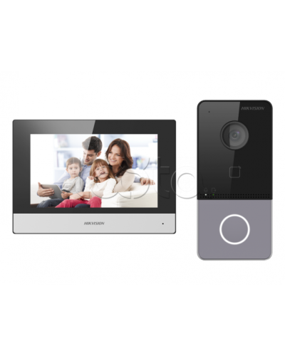 Комплект IP видеодомофона с Wi-Fi Hikvision DS-KIS603-P(C) в Тюмени Комплекты домофонов Pintop.ru