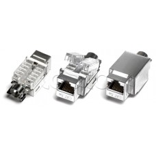 Модуль Keystone Jack серии KJNE, RJ-45 (8P8C), категория 5e, 110 IDC Hyperline KJNE-8P8C-C5e-90-SH-F-WH