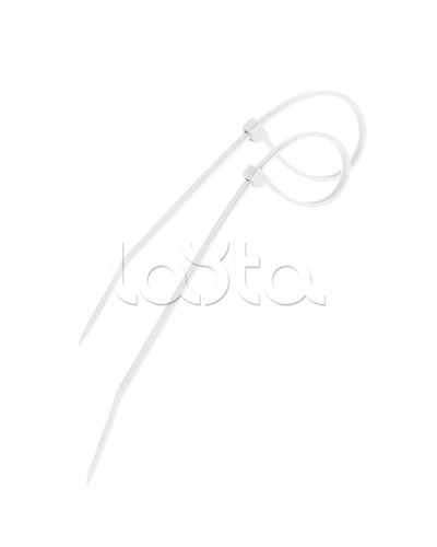 Стяжка 300х4 мм нейлоновая белый (100шт/уп) PROCONNECT 57-0300 в Тюмени Стяжки-хомуты Pintop.ru