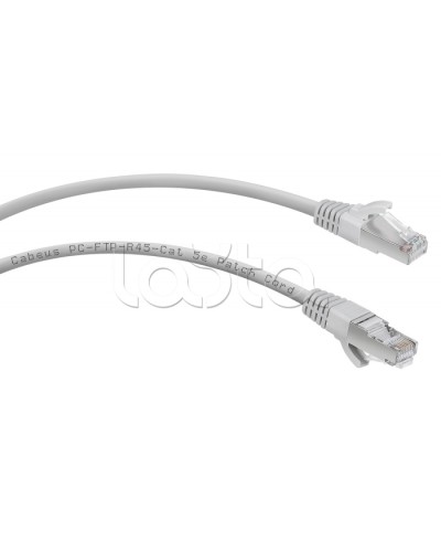 Патч-корд FTP, категория 5e, 5 м, экранированный, серый Cabeus PC-FTP-RJ45-Cat.5e-5m в Тюмени Патчкорды (медные) Pintop.ru