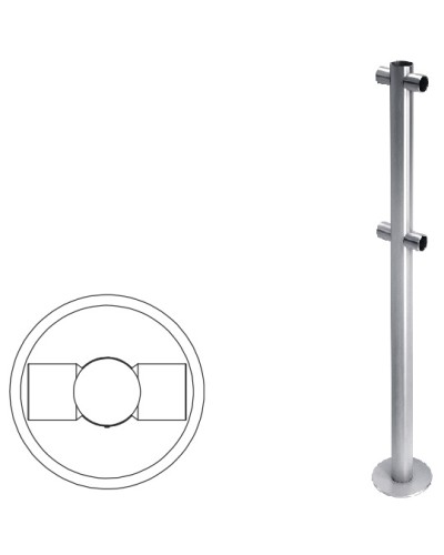 Стойка ограждения i-образная (антик серебро) Oxgard в Тюмени Ограждения Pintop.ru