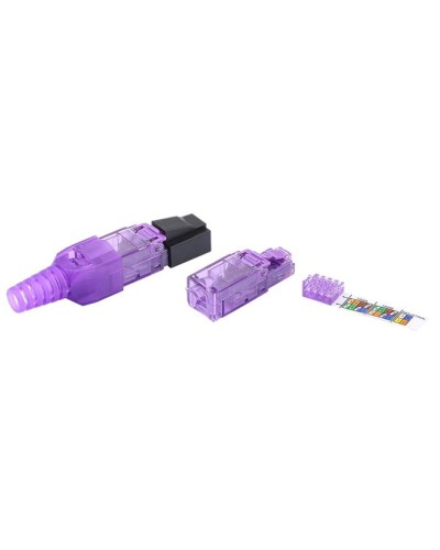 Разъем RJ-45 8P8C Hyperline PLUD-8P8C-S-C6-VL в Тюмени Коннекторы и разъемы Pintop.ru