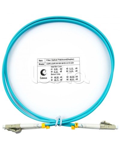 Патч-корд волоконно-оптический MM 50/125 duplex LC-LC LSZH (1м) Cabeus FOP-50-LC-LC-1m в Тюмени Патч-корды оптические Pintop.ru