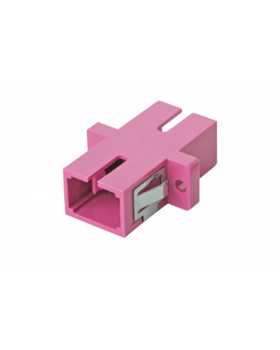 Оптический адаптер OM4, симплекс SC, с фланцами, пурпурный Eurolan (36A-40-SC-02MG) в Тюмени Проходные адаптеры и розетки оптические Pintop.ru