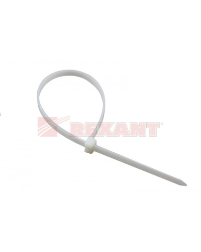 Хомут-стяжка нейлоновый 3х150 мм белый (100шт/уп) REXANT 07-0150 в Тюмени Стяжки-хомуты Pintop.ru