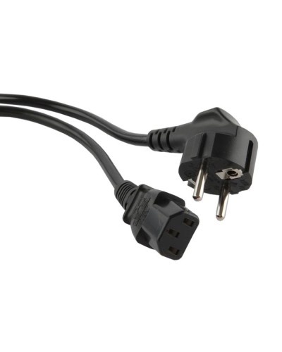 Кабель питания компьютера (Shucko - C13), 10A, угловая вилка, 1м Hyperline PWC-IEC13-SHM-1.8-BK в Тюмени Патч-корды и пигтейлы Pintop.ru