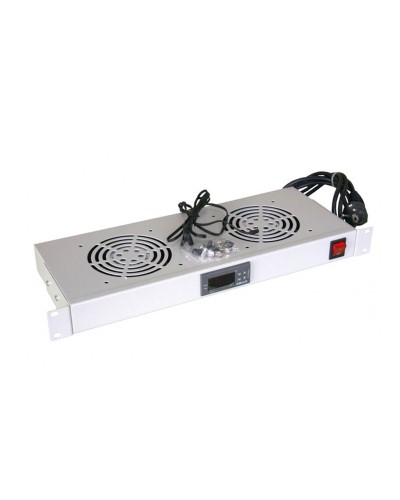 Модуль вентиляторный с термостатом 19 1U с 2-мя вентиляторами REXANT 04-2604 в Тюмени Вентиляторные модули Pintop.ru