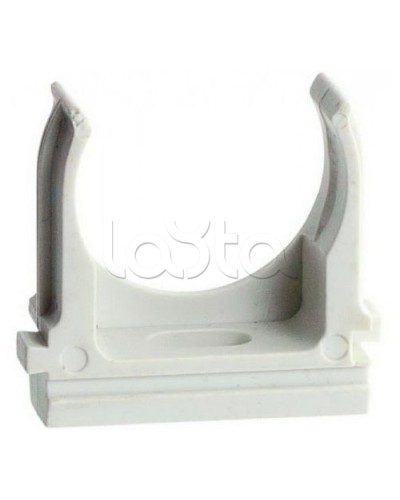 Держатель (клипса) для гофрированной или жесткой гладкой трубы D16 мм, без галогена Экопласт 41716HF в Тюмени Держатели, клипсы, скобы Pintop.ru