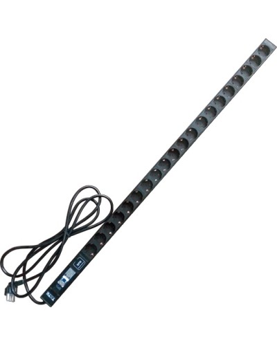 Блок розеток вертикальный 20xSchuko, 250V, 16A, шнур 3 метра, вилка Schuko TWT TWT-PDV-20GS-GP в Тюмени Блоки розеток Pintop.ru