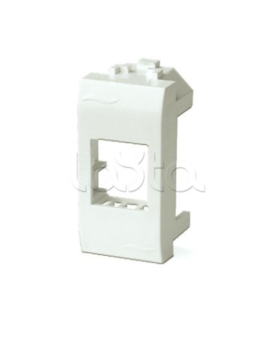 Адаптер для информационных разъемов Keystone, 1мод, белый ДКС 76607B в Тюмени Распределительные коробки Pintop.ru