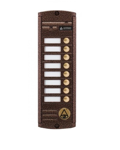 Видеопанель вызывная накладная цветная на 8 абонентов Activision AVP-458 (PAL, медь) в Тюмени Вызывные видеопанели малоабонентные Pintop.ru