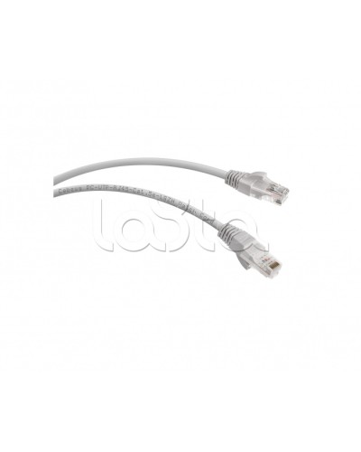 Патч-корд UTP, категория 5e, 0.5 м, LSZH, неэкранированный, серый Cabeus PC-UTP-RJ45-Cat.5e-0.5m-LSZH в Тюмени Патчкорды (медные) Pintop.ru