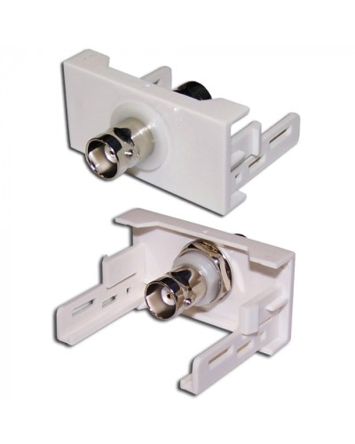 Вставка Mosaic 22.5x45 с BNC-адаптером BC-009, белая LANMASTER (LAN-WA-LP-BNC-WH) в Тюмени Коннекторы и разъемы Pintop.ru