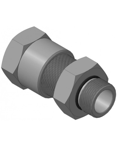 Кабельный ввод для бронированного кабеля с уплотнением внутренней оболочки кабеля резьбой G3/4, внешним диаметром кабеля D=18-22 мм и проходным диаметром кабеля d=8-12 мм Спектрон КВБ-22/12-М-G3/4 в Тюмени Аксессуары для кабель-канала Pintop.ru