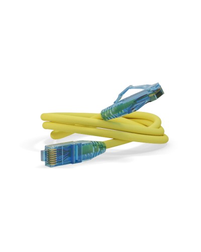 Патч-корд RJ45-RJ45, 4 пары, UTP, кат.6, LSZH (0,5м) Hyperline PC-LPM-UTP-RJ45-RJ45-C6-0.5M-LSZH-YL в Тюмени Патчкорды (медные) Pintop.ru