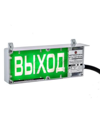 Оповещатель световой Эридан Экран-С-ККВ К1 12-24 VDC ВЫХОД цвет фона зеленый, надпись белая (КВБУ18+КВБУ18+ШТ25) в Тюмени Взрывозащищенное оборудование (Ex) Pintop.ru