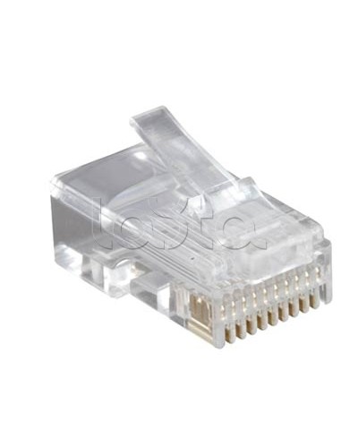 Разъем RJ-50(10P10C), универсальный (для одножильного и многожильного кабеля), для круглого кабеля, напыление 6µ/ 6 микродюймов (10шт) Hyperline PLUG-10P10C-U-06 в Тюмени Коннекторы и разъемы Pintop.ru