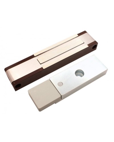 Электромагнитный замок с датчиком состояния двери ALeko ALM-150P (24В коричневый) в Тюмени Электромагнитные замки Pintop.ru