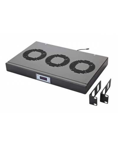 Панель вентиляционная с 3 вентиляторами, с контроллером Eurolan 60A-91-10-30BL в Тюмени Вентиляторные модули Pintop.ru