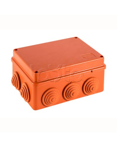JBS150 Коробка огн. E110, о/п 150х110х70мм, без галогена, 10 вых., IP55, 5P, (0,15-2,5 мм2), цвет оранж. Экопласт (43099HF) в Тюмени Коробки (ОКЛ) Экопласт Pintop.ru