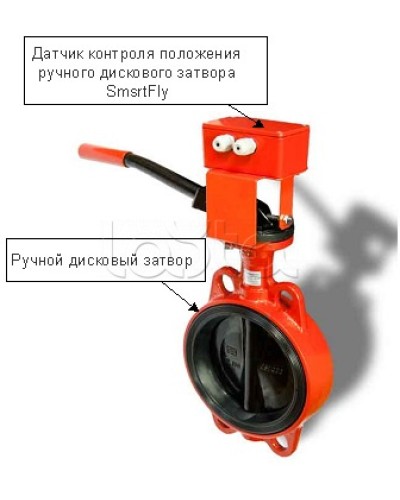 Датчик ручного дискового затвора с интерфейсом С300 Плазма-Т SmartFly-С300 в Тюмени Устройства контроля положения дисковых затворов Pintop.ru
