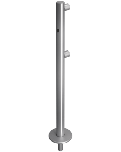 Стойка ограждения съемная односторонняя с отверстием под фиксатор справа Oxgard ВЗР 1996Р.21-03 в Тюмени Ограждения Pintop.ru