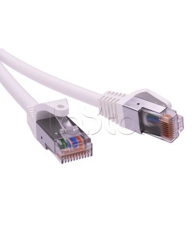 Патч-корд экранированный CAT5E F/UTP 4х2, LSZH, белый, 3м DKC RN5EFU4530WH в Тюмени Патчкорды (медные) Pintop.ru
