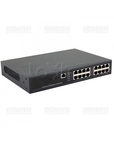 PoE-инжектор управляемый Gigabit Ethernet на 8 портов OSNOVO Midspan-8/150RGM в Тюмени Блоки питания для кожухов и камер Pintop.ru