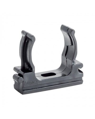 CF32G Держатель (клипса), без галогена, для труб D32мм, цвет чёрный (10шт) Экопласт (41732-10HF-BL) в Тюмени Держатели, клипсы, скобы Pintop.ru